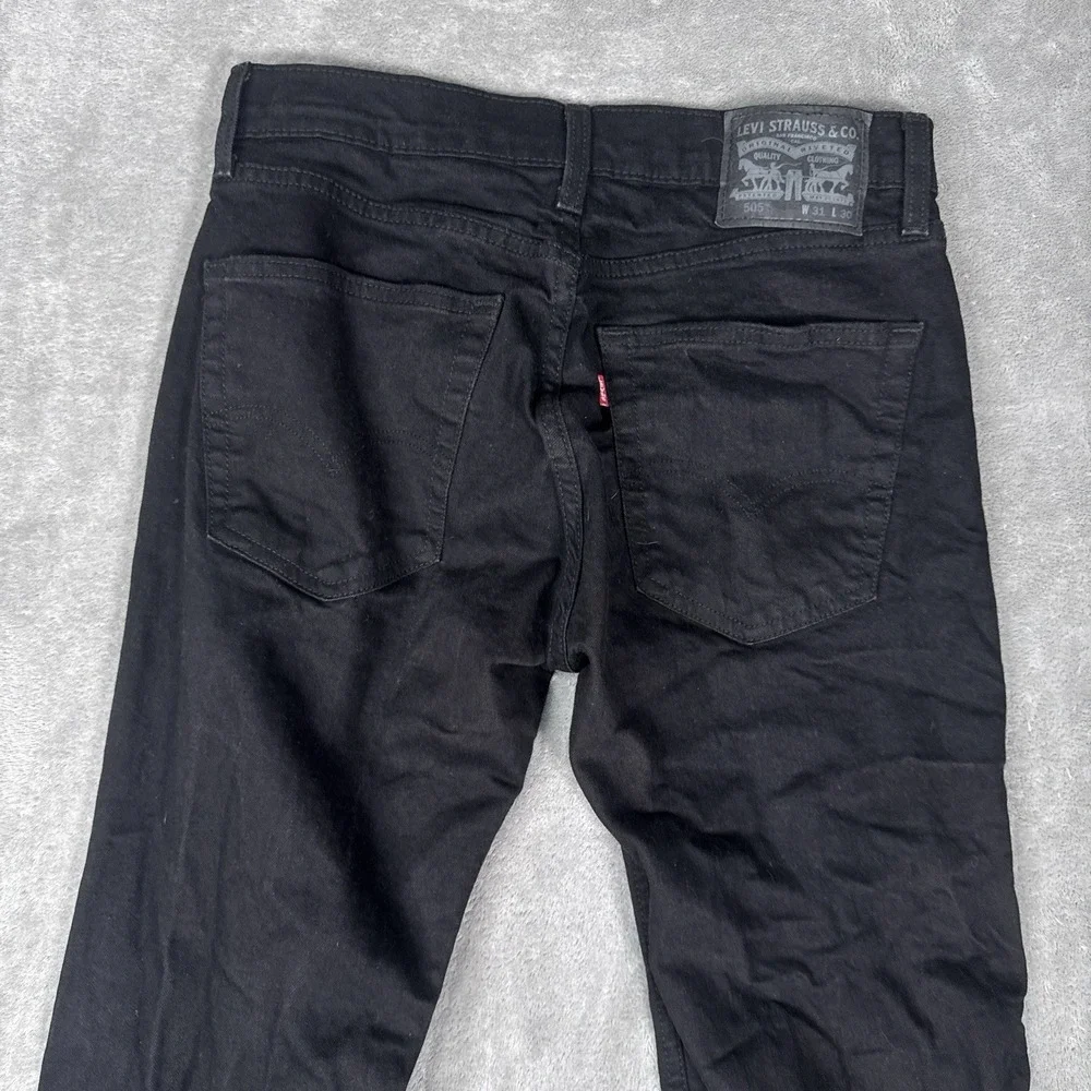 Levis‎ 505 Jeans 31x30 Black Denim Straight Fit Casual Workwear